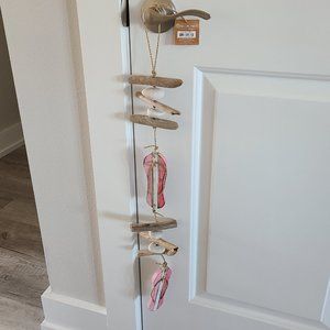DEI Wood, Stone and Jute Flip Flop Hanging Décor